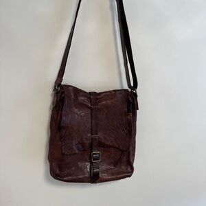 Campomaggi Cognac Italian leather Crossbody